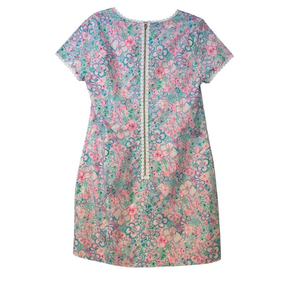 Lilly Pulitzer Braylin Stretch Shift Dress  Resort White Love Bug Print Size 12 - Picture 3 of 11